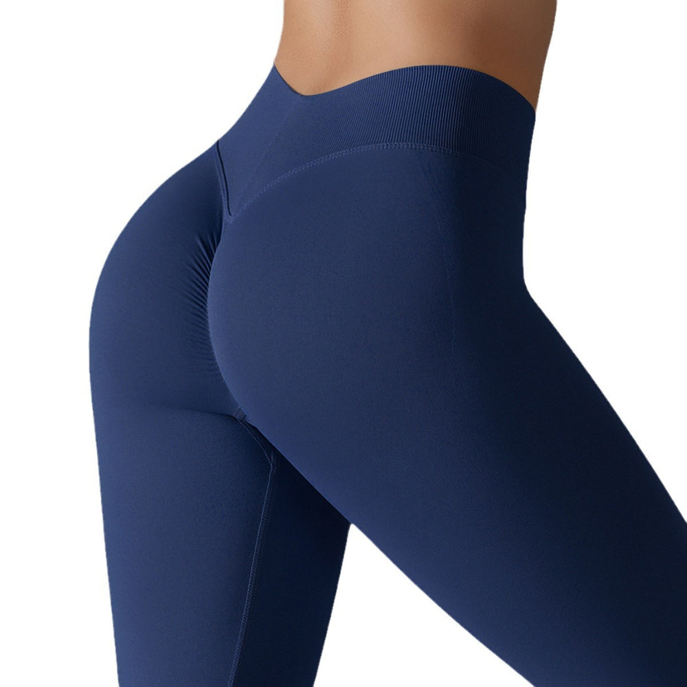 European and american high-waisted butt-lifting compression leggings for women - seamless yoga pants for running and training, quick-drying, breathable, stretchy, tummy control fitness pants