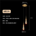 Gold powder water drop bedside small chandelier accessible luxury normcore tv background wall window bar crystal chandelier