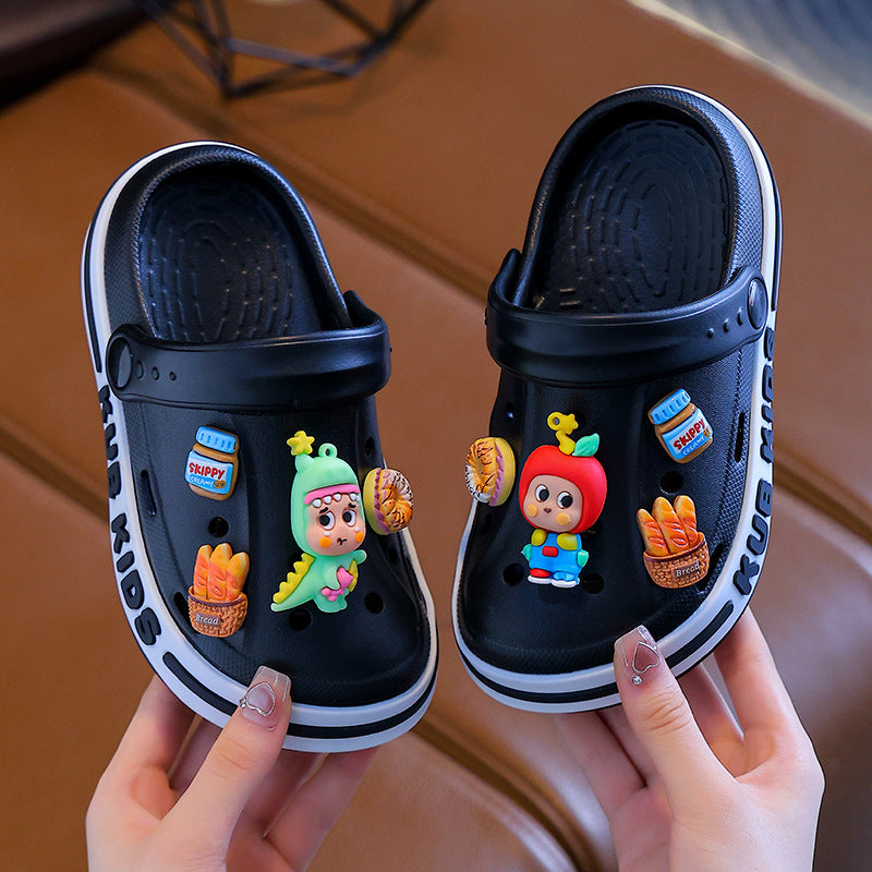 Kids slippers boys and girls summer baby clogs eva soft bottom indoor beach shoes children's sandals river tracing