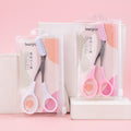 Ready-to-ship wholesale eyebrow trimming scissors for beginners, beauty and makeup tools, eyebrow shears, small scissors, new style eyebrow trimming scissors with comb