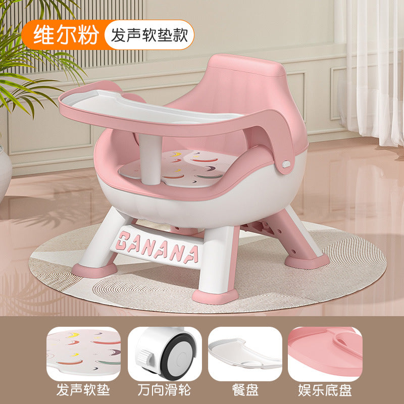 Baby dining chair kids stool baby chair for home small bench backrest seat low chair dining table chair