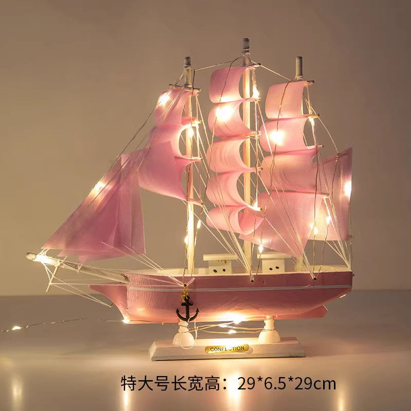 Smooth sailing sailboat model ornaments home decoration living room tv wine cabinet crafts graduate birthday gift