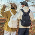 New arrival large-capacity student tutoring backpack pure color men's and women's couple style casual spring outing backpack korean style