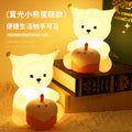 Factory direct cartoon bear silicone pat light - ambient ornament, night light, bedside lamp, holiday gift, sleep companion