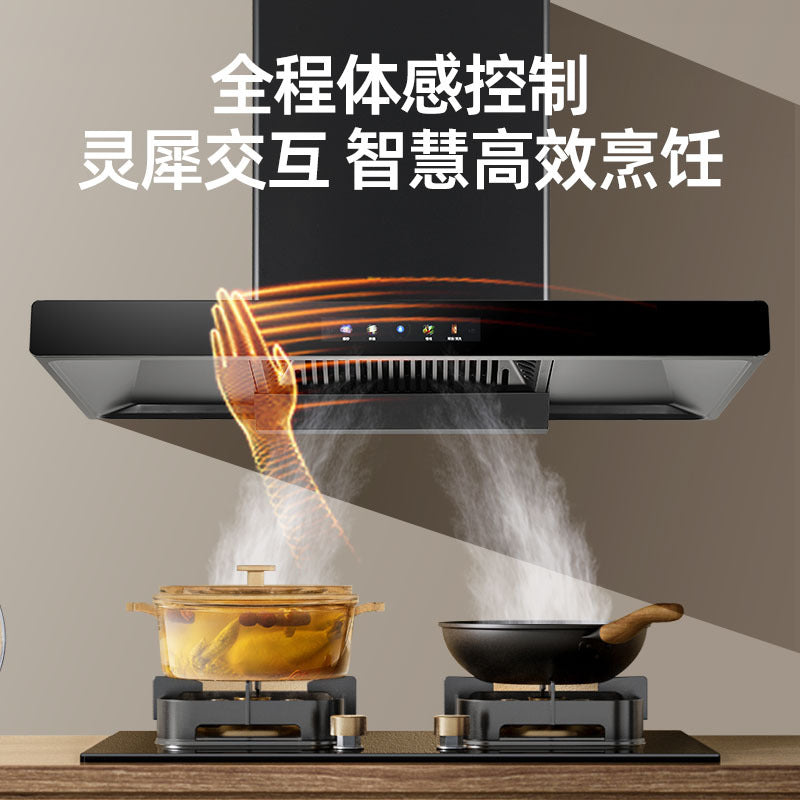 Range hood, large suction, top and side double suction, kitchen rental room exhaust and smoke exhaust machine, 2025 new arrival oil and fume separation