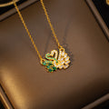 [titanium steel] fashion popular crystal swan necklace women's fashion simple pendant new light luxury sweater chain necklace