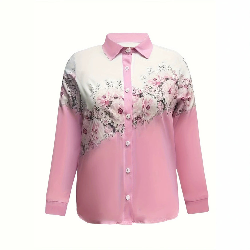 wholesale women's long-sleeved shirts, trendy all-season shirts with popular cross-border print designs, dropshipping available