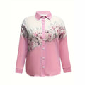 wholesale women's long-sleeved shirts, trendy all-season shirts with popular cross-border print designs, dropshipping available