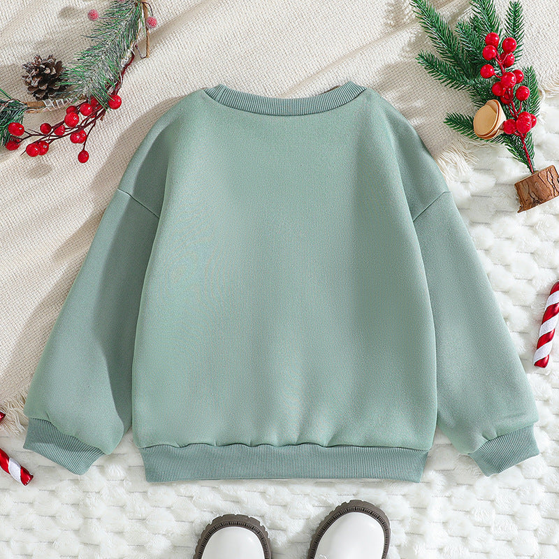 Export spring autumkids round neck children's sweatshirt cartoon printingcutecasual fleece long sleeves pullover girl tops