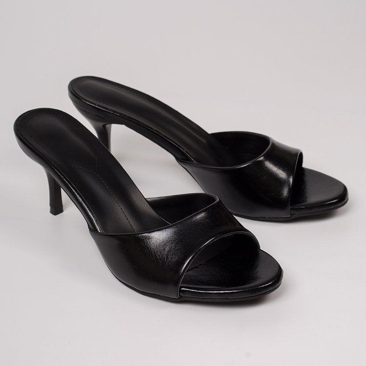 Aliexpress  new summer high heel stiletto sandals women's flip-flops patent leather plus size women's shoes cross-border e-commerce