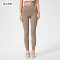 Dianqian new arrival nude fitness pants women's no embarrassing line high waist sports hip lifting stretch yoga pants d19108-2