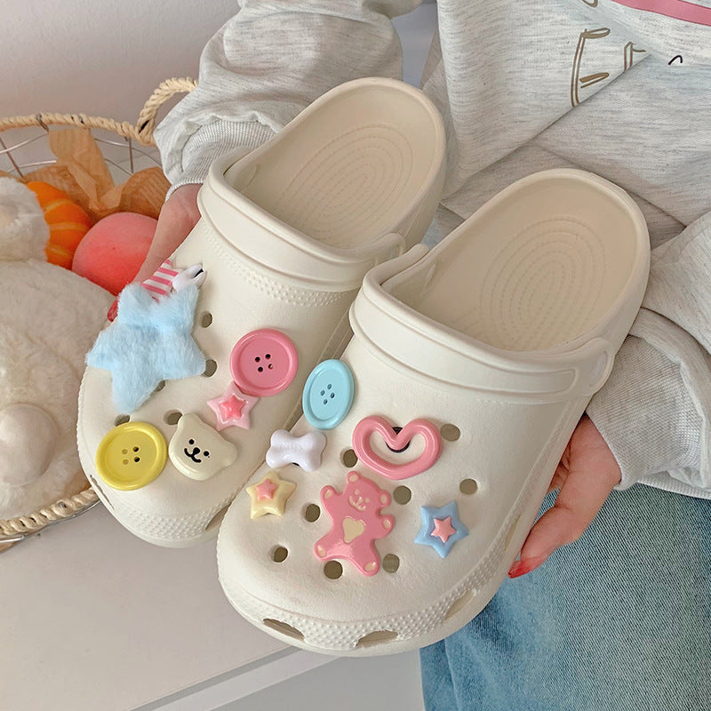 Eva clogs women's summer fun thick sole cute outdoor wear soft sole lightweight beach anti-slip sandals slippers women cartoon
