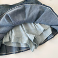 Exportretro denim style tube topvest pleated skirt two-piece set women's summer slimming look suit