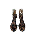 Za2024 new leopard print high heels - elegant single strap stiletto open toe women's shoes - leopard print printed high heel fashion footwear