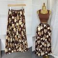 New arrival elastic waist high waist floral sweeteasiest for match a-line skirt women's medium longprintingpleated skirt