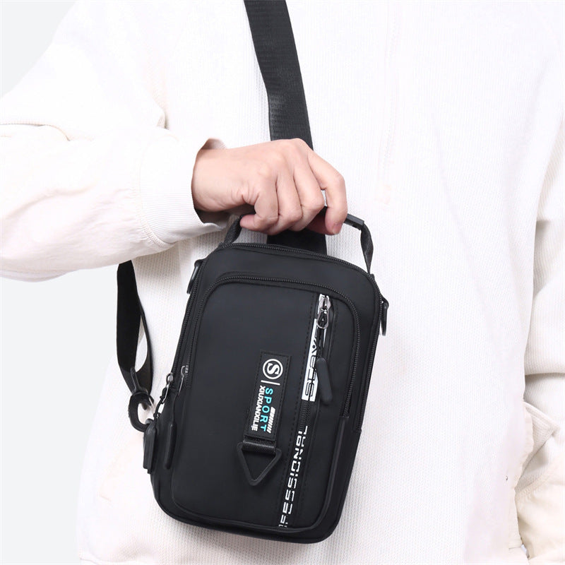 Breast bag men's 2025 new commuter messenger bag practical wear-resistant versatile handbag simple and light casual shoulder bag