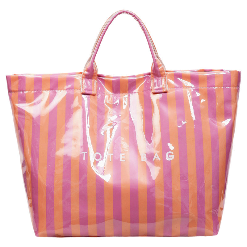 Printed letter large capacity tote bag - 2026 new spring trendy minimalist casual women's handbag tote