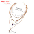 Sweater necklace wholesale european and american cross-border jewelry women's personalized exaggerated high-end diamond-studded cross sweater chain