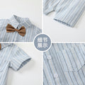 Baby summer clothes thin baby onesie striped cotton newborn clothes short sleeve boy's romper air conditioning suit