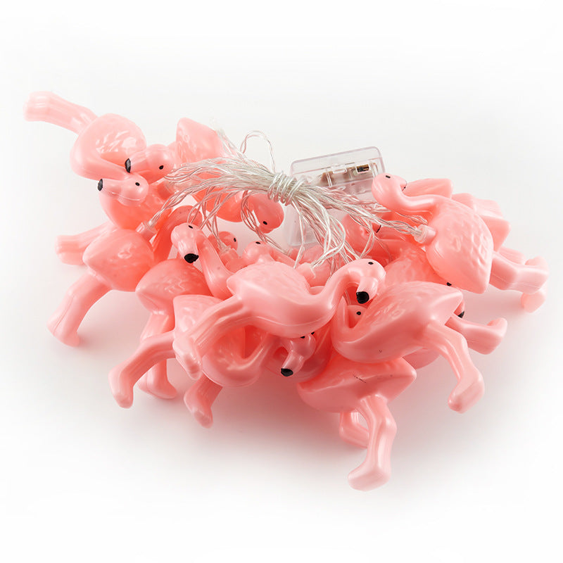 ins new led pink flamingo light string romantic wedding decoration lights christmas lights holiday lights flashing lights