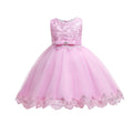 Plus size children's formal dress with rhinestone and lace detail - princess style for girls, perfect for piano recitals and special occasions