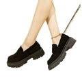 summer new arrival: plus-size, versatile, british-inspired chunky heel slip-on loafers for women - wholesale for cross-border e-commerce