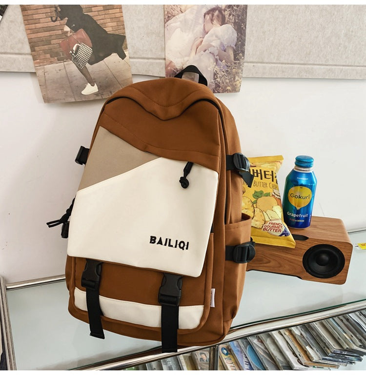 Backpack casual school bag for middle and high school students, travel, couples, and college students - multi-pocket, large capacity, double shoulder backpack