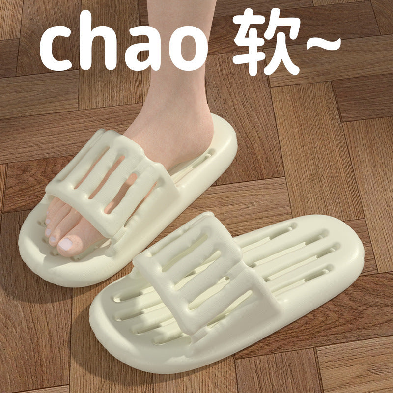 New arrival bathroom summer couple slippers men's indoor home bath non-slip leaky cut out waterproof sandals women's wholesale