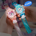 Kids' cartoon sanrio kuromi luminous electronic watch - girls' digital & analog quartz watch for elementary and middle school students