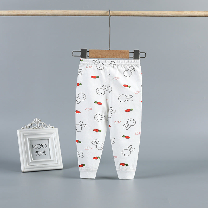 Baby long johns newborn baby pure cotton open crotch pants girl spring & fall thin inner wear single boy bottom pants