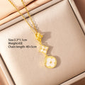 [set] cross-border light luxury four-leaf clover necklace women's earrings bracelet high-end niche fashion exquisite pendant jewelry