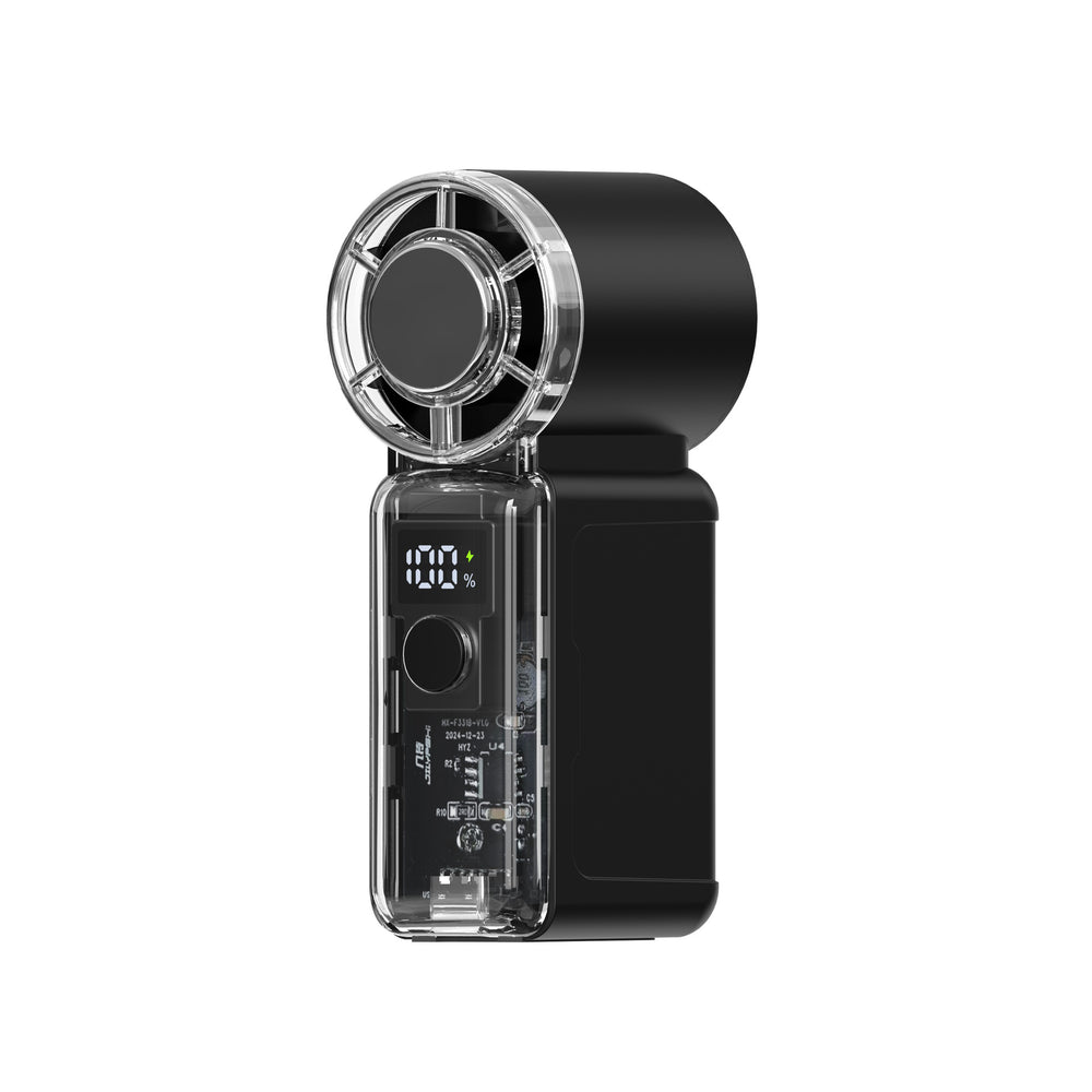 New cross-border transparent handheld fan - portable mini usb rechargeable student outdoor cooling fan with 100 speed settings