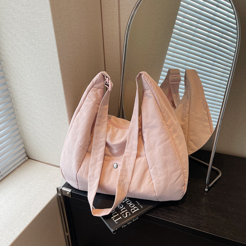 Cross-border handbag women's canvas simple shoulder bag large-capacity tote bag casual women's bag new messenger Oxford bag