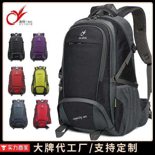 Travel Backpack Large Capacity Hiking Backpack Lightweight Nylon Leisure Outdoor Hiking Mountaineering Bag Men