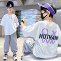 Boys' summer outfit set: trendy  new arrival, stylish summer short-sleeve tracksuit for older boys, street-style fashion brand