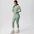 Solid color new outdoor casual quick-dry sports yoga outfit - tight-fitting, butt-lifting, pocketed shorts - fitness naked feel three-piece set