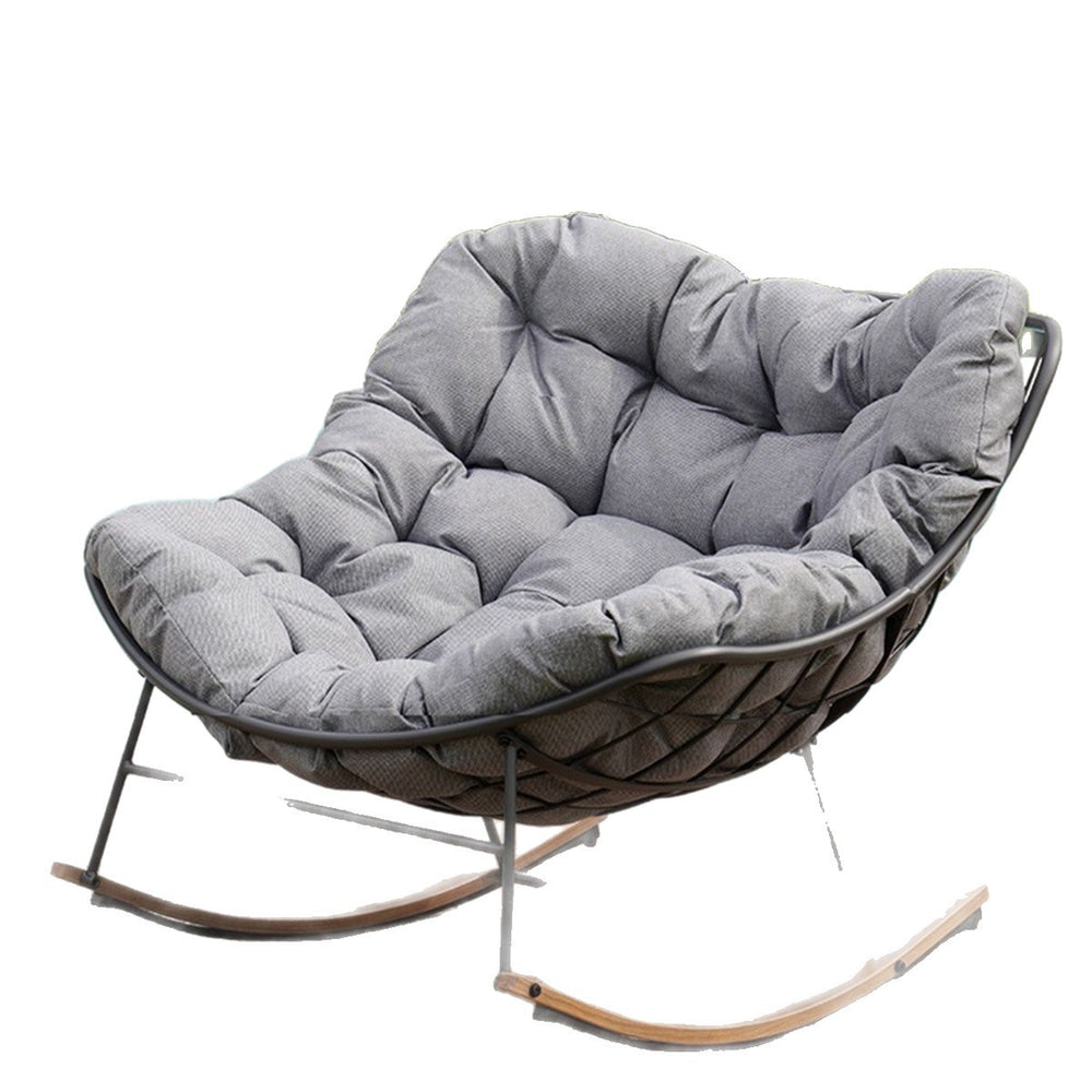 Outdoor rocking chair balcony large family casual rocking chair lazy sofa popular rocking chair lounge chair single