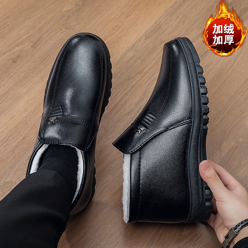 Winter new arrivals: stylish and minimalist men's high-top cotton shoes - versatile, warm, comfortable, fleece-lined, extra thick, casual snow boots