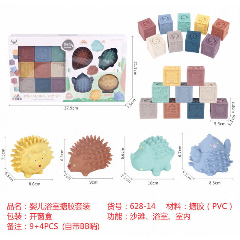 Cross-border  export soft glue water spray dinosaur unicorn marine animal children's bathroom pairing water toy
