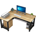Minimalist modern corner computer desk, l-shaped study table for home, simple bedroom desk, corner desk for study room
