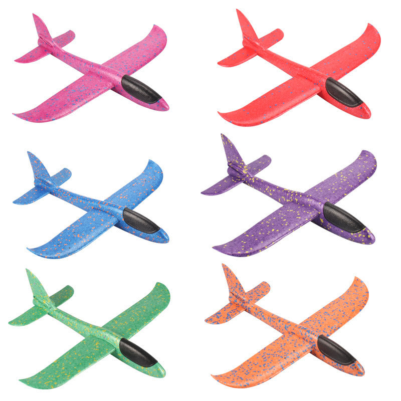 Kids' light-up hand throw airplane toy - popular foam airplane, large size, outdoor assembly, looping model, realistic flight