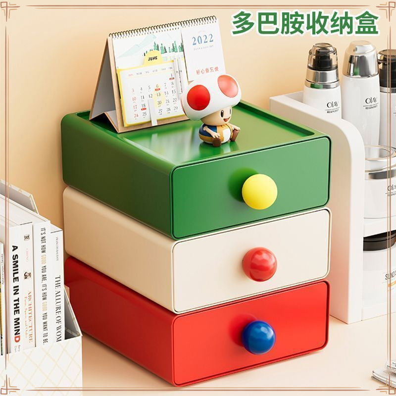 Dopamine Desktop Storage Box Office Drawer Storage Box Organizing Sundries Shelves Dormitory Artifacts