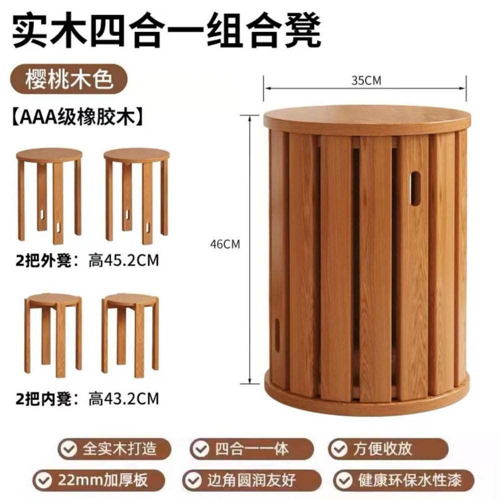 Solid wood jenga stool, high-looking multi-purpose dining chair, dining table and chair, wholesale table and stool, coffee table all-in-one stool, stackable