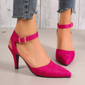 export 2026 summer new pointed-toe square buckle high heels fashionable single shoes stiletto closed-toe women's sandals