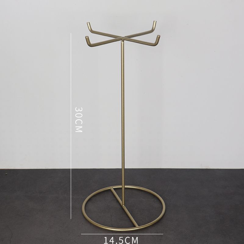Simple double hook bag rack bag display rack floor-standing men's and women's handbag support bag rack display props jewelry rack