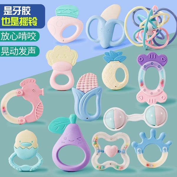 Baby Toys 3-6-12 Months Toddler Rattle Boiled Toothpaste Early Education Toys Baby Teeth Grinding Stick Boys and Girls