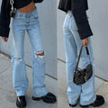 new european and american style wide-leg denim pants for cross-border e-commerce: perfect for , , and . distressed, flared jeans