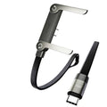 240w foldable charging cable with angled dual usb-c connectors, braided design, compatible with apple and huawei phones