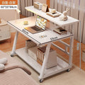 Computer desk table movable for home simple desk office desk bedroom bedside casual double layer e-sports desk study table