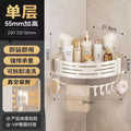 Milky white - single-layer triangular basket with suction cup and hook [abs material]